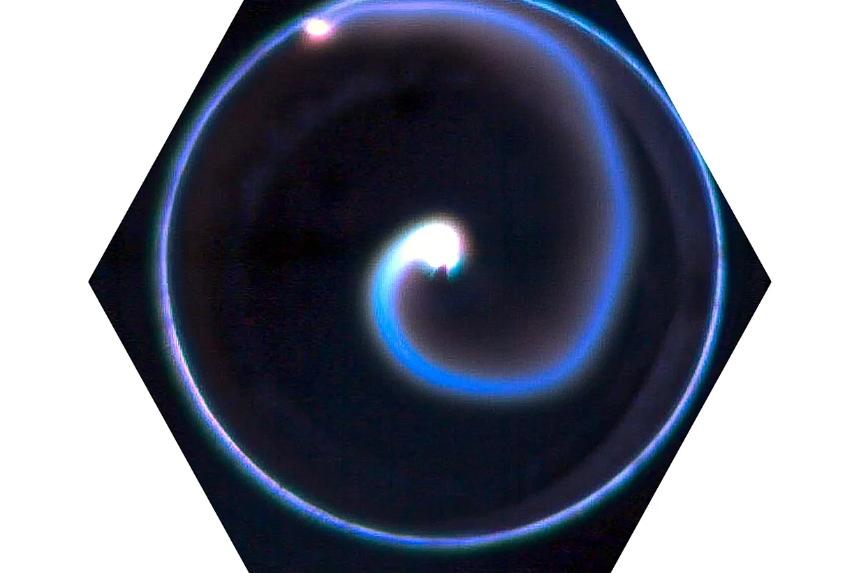 Wissenschaftliches Bild eines Plasmabogen.